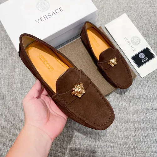 Replica Versace Leather Shoes For Men #1423063 $80.00 USD for Wholesale