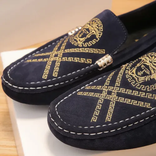Replica Versace Leather Shoes For Men #1423097 $76.00 USD for Wholesale