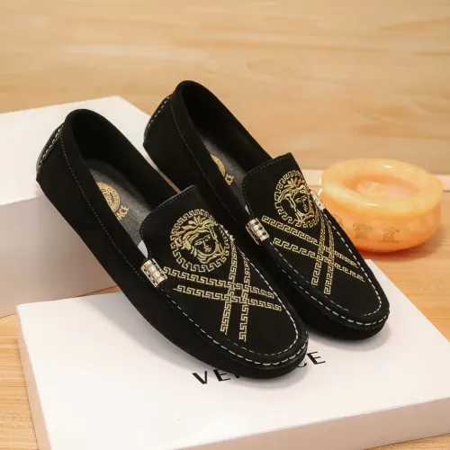 Cheap Versace Leather Shoes For Men #1423098, $$76.00 USD On Versace Leather Shoes