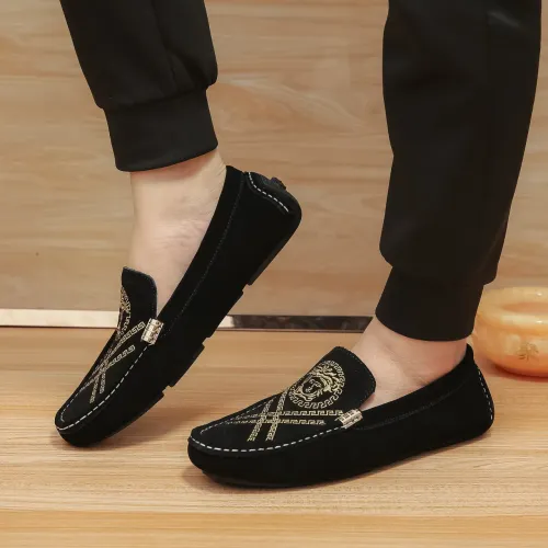 Replica Versace Leather Shoes For Men #1423098 $76.00 USD for Wholesale