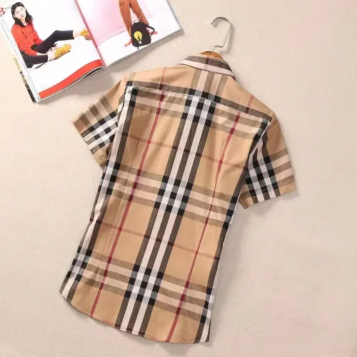 Replica Burberry Shirts Short Sleeved For Women #1423748 $36.00 USD for Wholesale