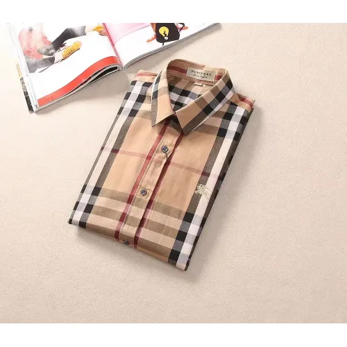 Replica Burberry Shirts Short Sleeved For Women #1423748 $36.00 USD for Wholesale