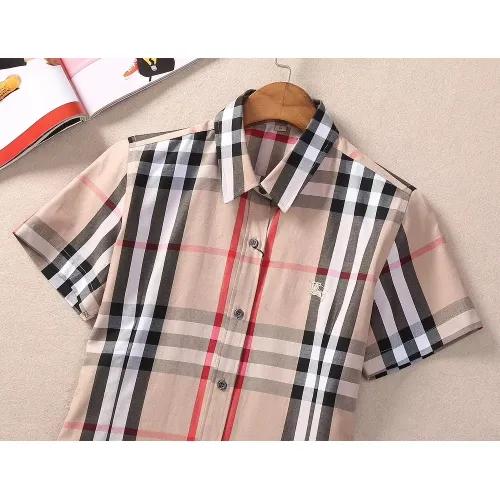 Replica Burberry Shirts Short Sleeved For Women #1423749 $36.00 USD for Wholesale