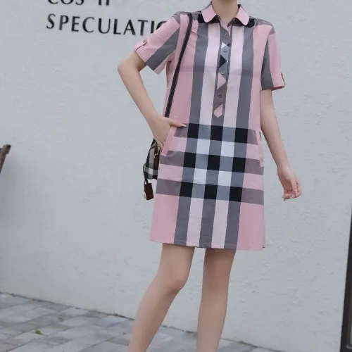Replica Burberry Dresses Short Sleeved For Women #1423751 $76.00 USD for Wholesale