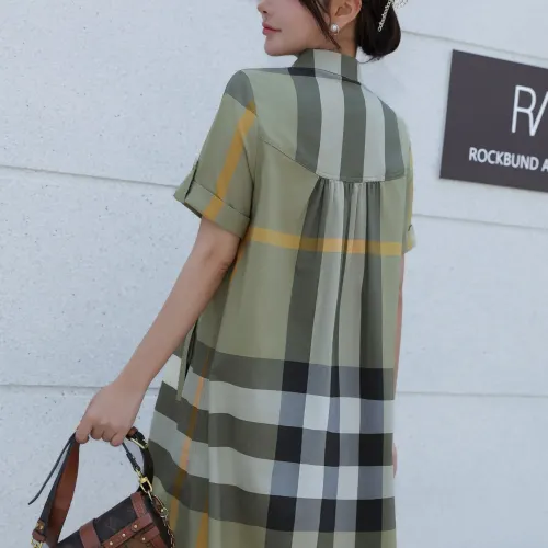 Replica Burberry Dresses Short Sleeved For Women #1423754 $76.00 USD for Wholesale