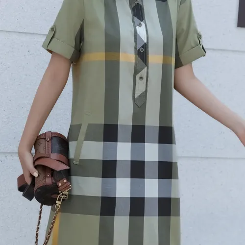 Replica Burberry Dresses Short Sleeved For Women #1423754 $76.00 USD for Wholesale
