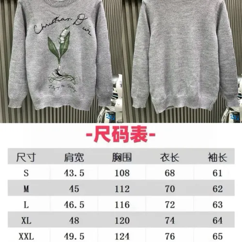 Replica Christian Dior Sweaters Long Sleeved For Unisex #1424224 $72.00 USD for Wholesale