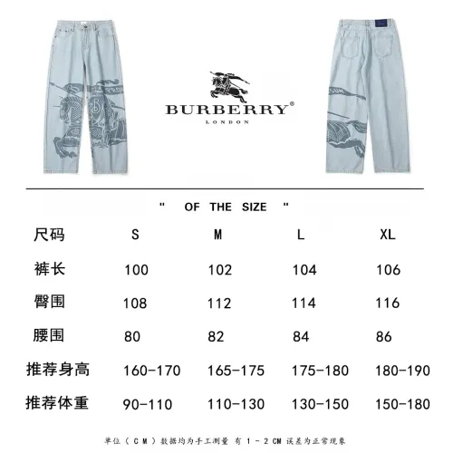 Replica Burberry Jeans For Men #1424562 $56.00 USD for Wholesale