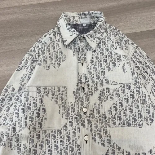 Replica Christian Dior Shirts Long Sleeved For Men #1424563 $40.00 USD for Wholesale