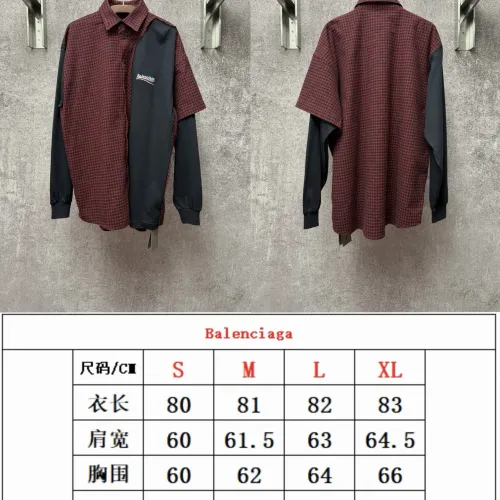 Replica Balenciaga Shirts Long Sleeved For Men #1424800 $98.00 USD for Wholesale