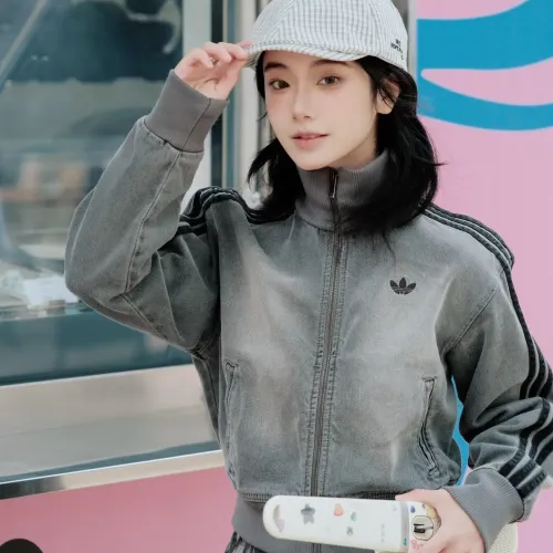 Replica Adidas Jackets Long Sleeved For Women #1424833 $56.00 USD for Wholesale