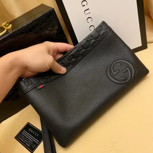 Cheap Gucci AAA Man Pouches #1425725, $$64.00 USD On Gucci AAA Man Wallets