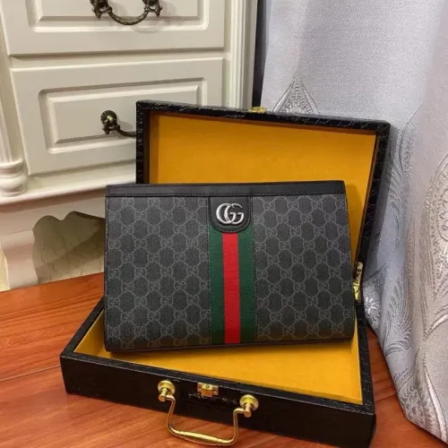 Cheap Gucci AAA Man Pouches #1425840, $$64.00 USD On Gucci AAA Man Wallets