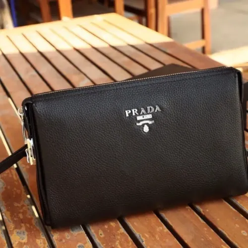 Cheap Prada AAA Man Pouches #1426057, $$68.00 USD On Prada AAA Man Wallets
