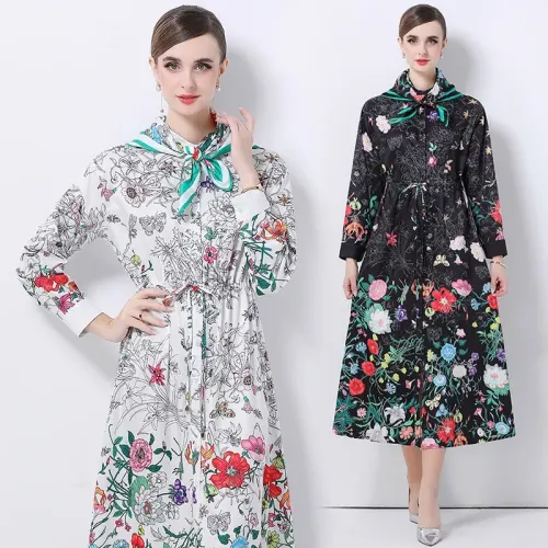 Replica Gucci Dresses Long Sleeved For Women #1426980 $68.00 USD for Wholesale