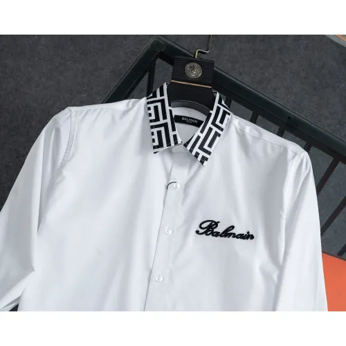 Replica Balmain Shirts Long Sleeved For Men #1428958 $48.00 USD for Wholesale
