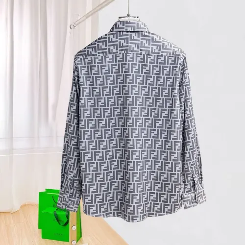 Replica Fendi Shirts Long Sleeved For Men #1430139 $80.00 USD for Wholesale
