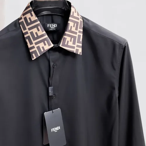 Replica Fendi Shirts Long Sleeved For Men #1430140 $80.00 USD for Wholesale