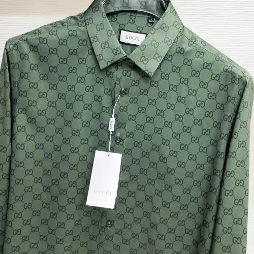 Replica Gucci Shirts Long Sleeved For Men #1430142 $80.00 USD for Wholesale