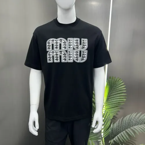 Replica MIU MIU T-Shirts Short Sleeved For Men #1430380 $82.00 USD for Wholesale