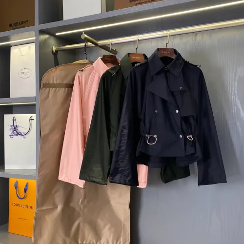 Replica Burberry Trench Coat Long Sleeved For Women #1431445 $132.00 USD for Wholesale