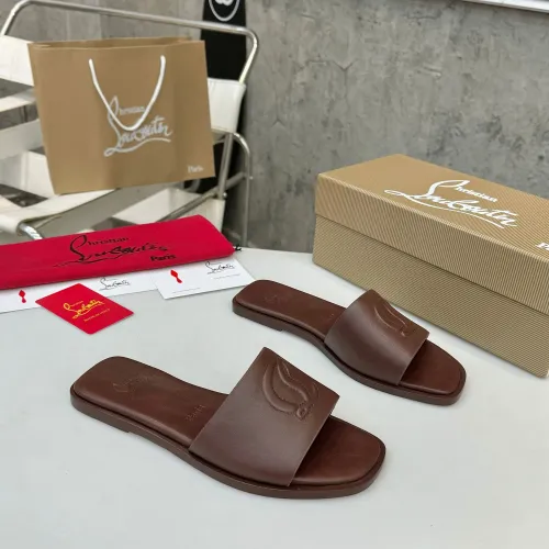 Replica Christian Louboutin CL Slippers For Women #1432221 $92.00 USD for Wholesale