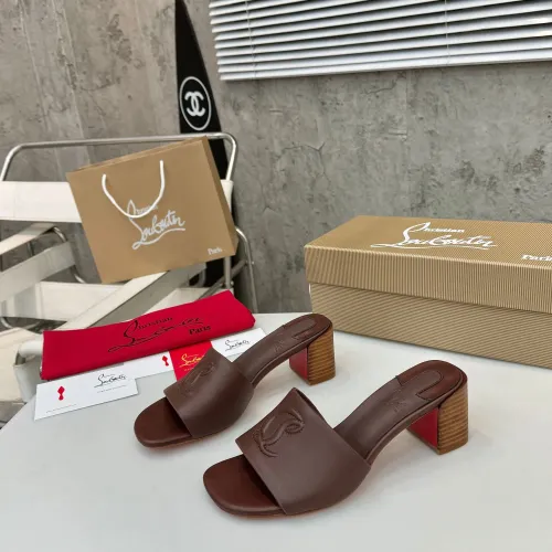 Cheap Christian Louboutin CL Slippers For Women #1432222, $$96.00 USD On Christian Louboutin CL Slippers