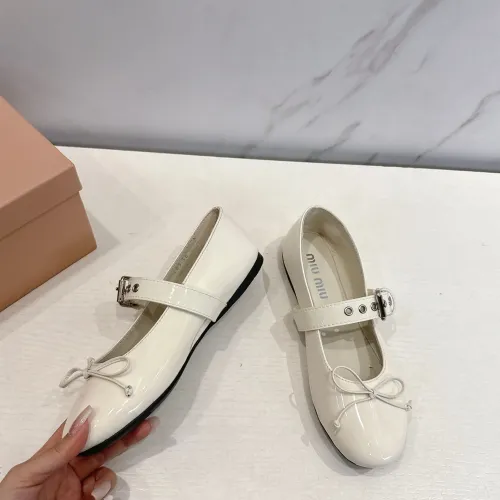 Replica MIU MIU Flat Shoes For Women #1432289 $96.00 USD for Wholesale