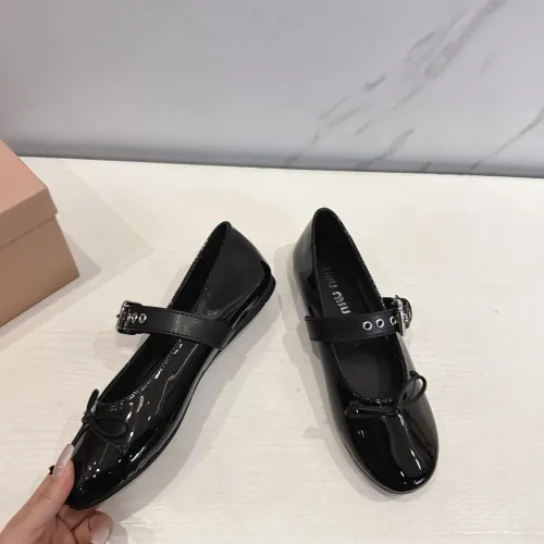 Replica MIU MIU Flat Shoes For Women #1432290 $96.00 USD for Wholesale