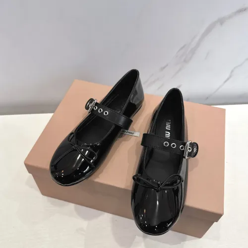 Replica MIU MIU Flat Shoes For Women #1432290 $96.00 USD for Wholesale