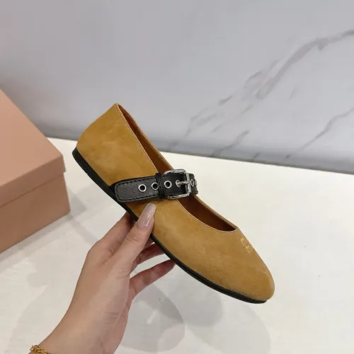 Replica MIU MIU Flat Shoes For Women #1432291 $96.00 USD for Wholesale