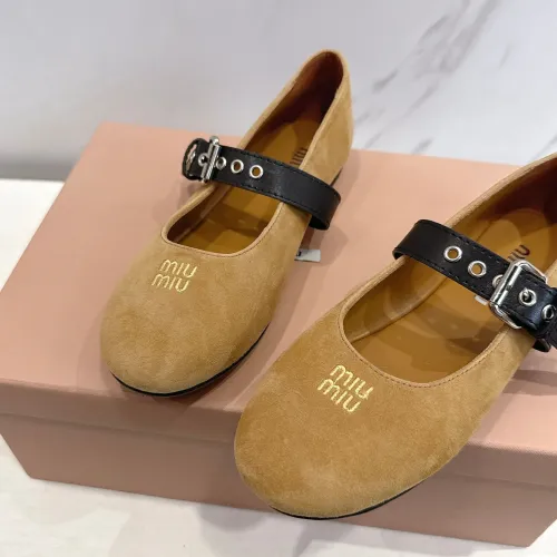 Replica MIU MIU Flat Shoes For Women #1432291 $96.00 USD for Wholesale