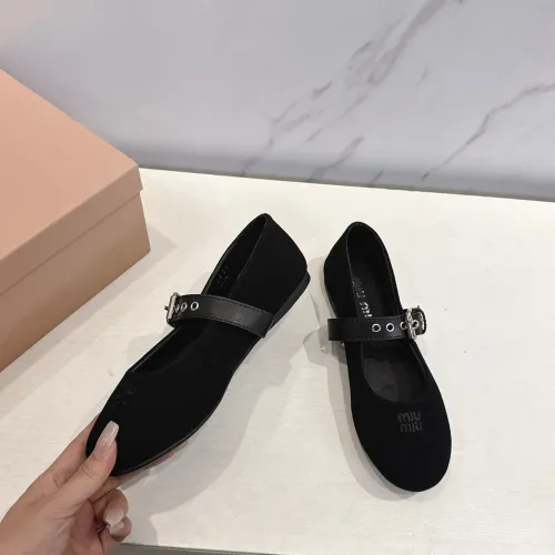 Replica MIU MIU Flat Shoes For Women #1432292 $96.00 USD for Wholesale