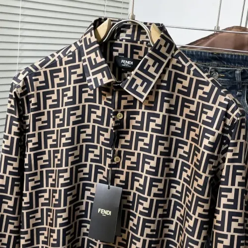 Replica Fendi Shirts Long Sleeved For Men #1432675 $60.00 USD for Wholesale