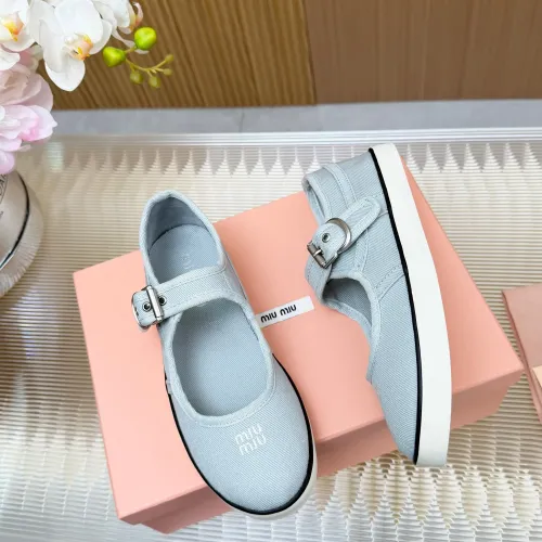 Replica MIU MIU Flat Shoes For Women #1433018 $76.00 USD for Wholesale