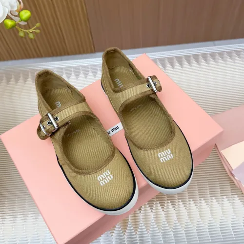 Replica MIU MIU Flat Shoes For Women #1433022 $76.00 USD for Wholesale