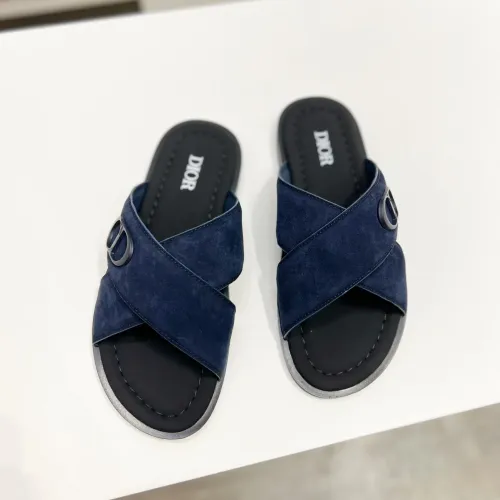 Replica Christian Dior Slippers For Men #1433214 $60.00 USD for Wholesale