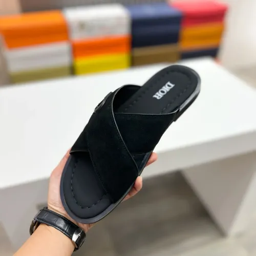 Replica Christian Dior Slippers For Men #1433215 $60.00 USD for Wholesale