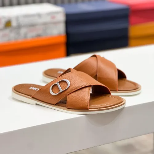 Replica Christian Dior Slippers For Men #1433216 $60.00 USD for Wholesale