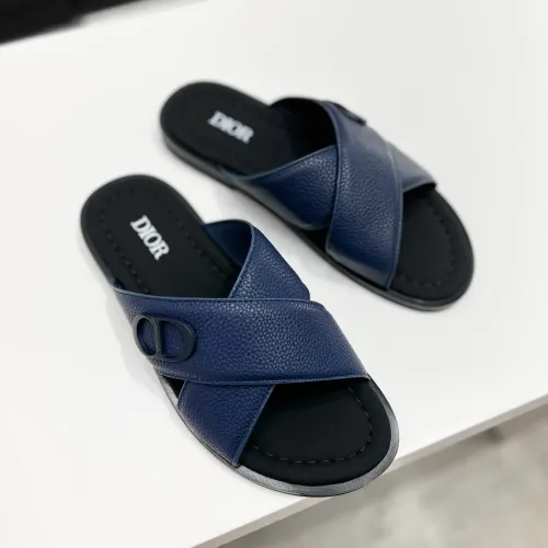 Replica Christian Dior Slippers For Men #1433218 $60.00 USD for Wholesale