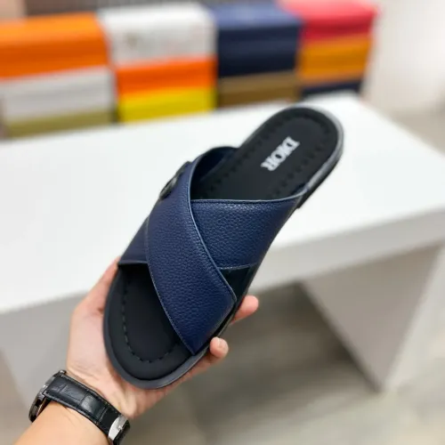 Replica Christian Dior Slippers For Men #1433218 $60.00 USD for Wholesale