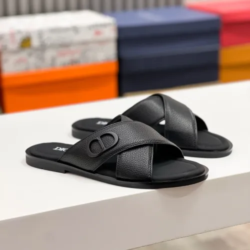 Replica Christian Dior Slippers For Men #1433219 $60.00 USD for Wholesale