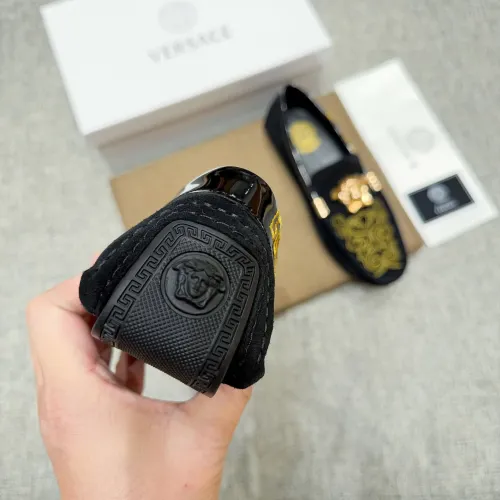 Replica Versace Leather Shoes For Men #1433298 $85.00 USD for Wholesale