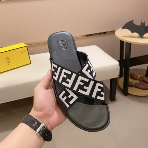 Replica Fendi Slippers For Men #1433317 $45.00 USD for Wholesale