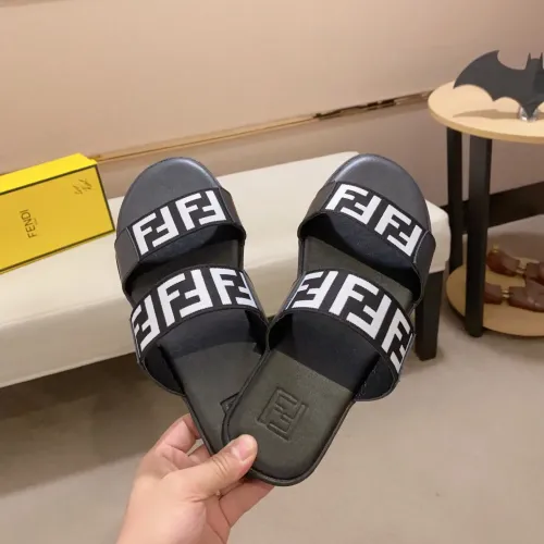 Replica Fendi Slippers For Men #1433320 $45.00 USD for Wholesale
