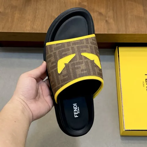 Replica Fendi Slippers For Men #1433355 $60.00 USD for Wholesale