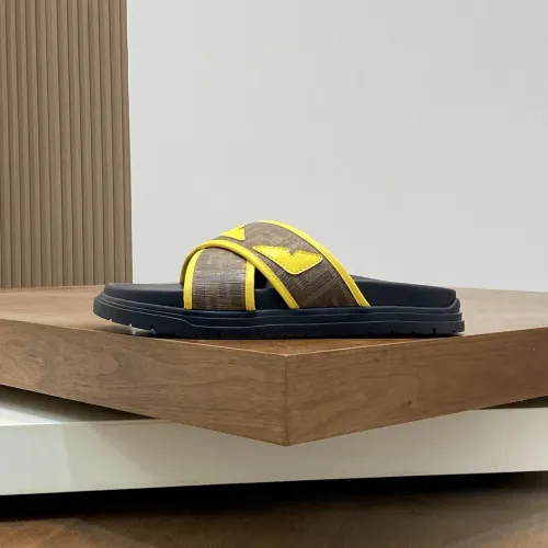 Replica Fendi Slippers For Men #1433356 $60.00 USD for Wholesale