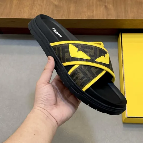 Replica Fendi Slippers For Men #1433359 $60.00 USD for Wholesale