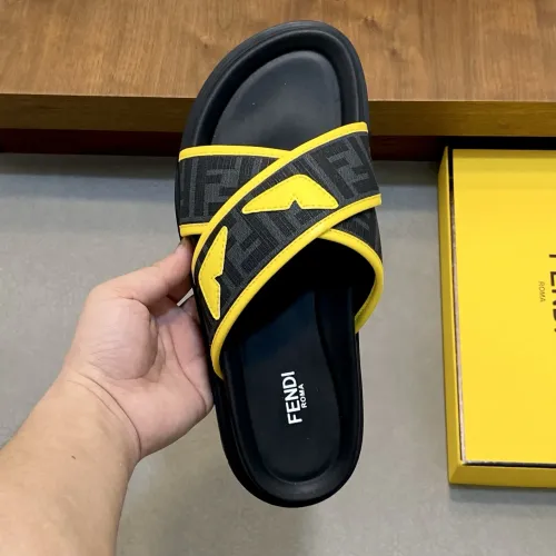 Replica Fendi Slippers For Men #1433362 $60.00 USD for Wholesale