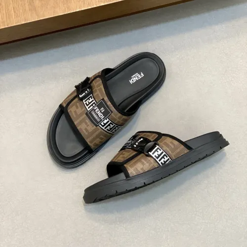 Replica Fendi Slippers For Men #1433363 $60.00 USD for Wholesale